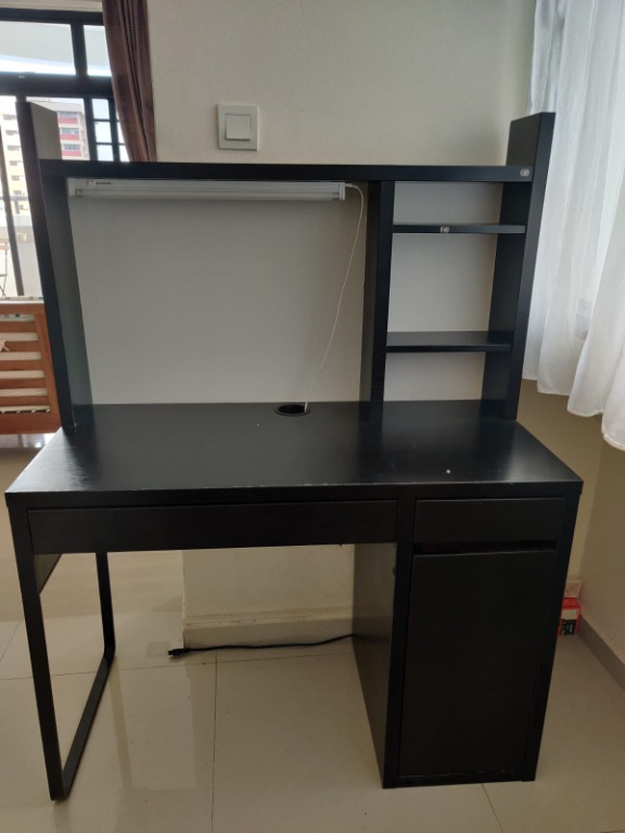 Study Table with Light and Cabinets, Furniture & Home Living, Furniture ...