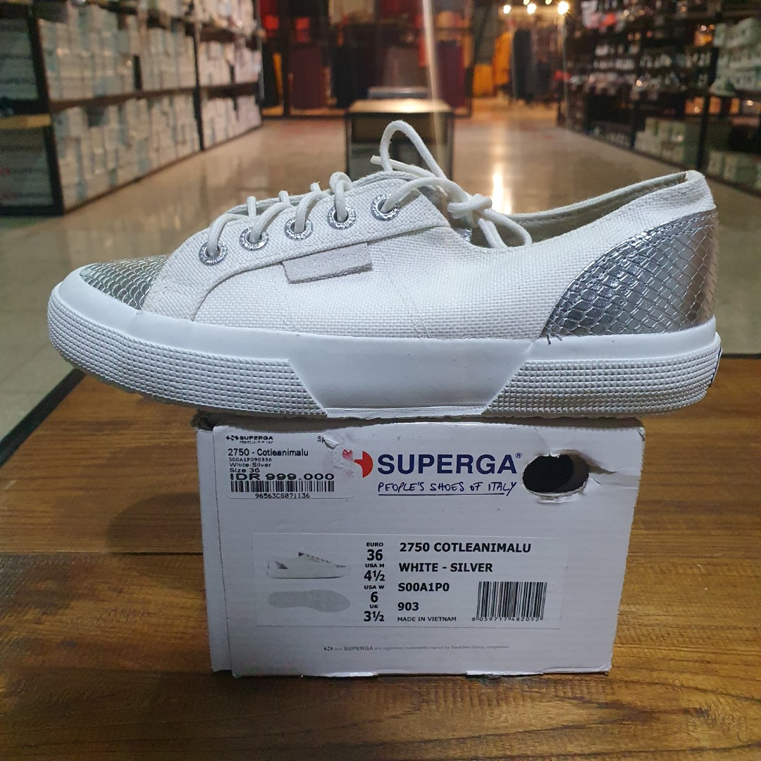 Superga 2750 COTLEANIMALU, Fesyen Pria, Sepatu Sneakers di Carousell