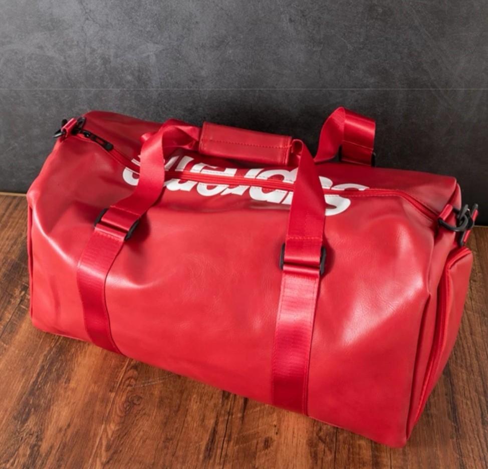 Supreme leather duffle bag cheap