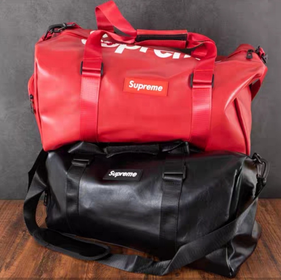 Supreme Leather Duffle Travel Bag