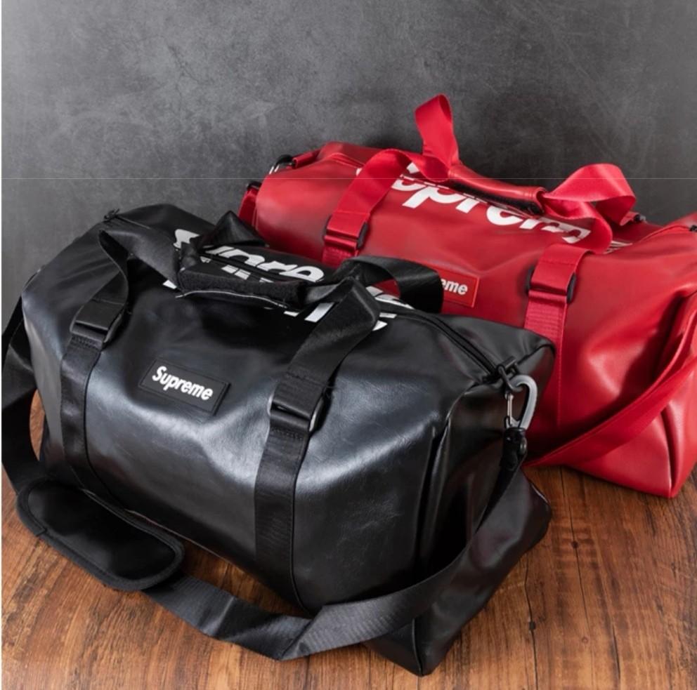 Supreme leather hotsell duffle bag
