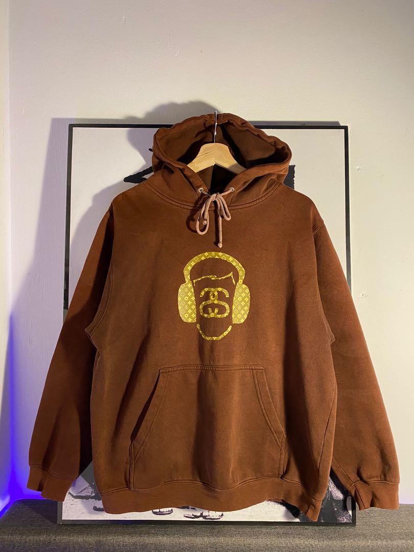 Stussy X Louis Vuiiton LV monogram hoodie, Men's Fashion, Tops & Sets,  Tshirts & Polo Shirts on Carousell