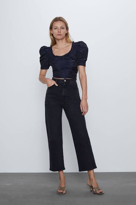 Zara z1975 vintage slim high rise pants 