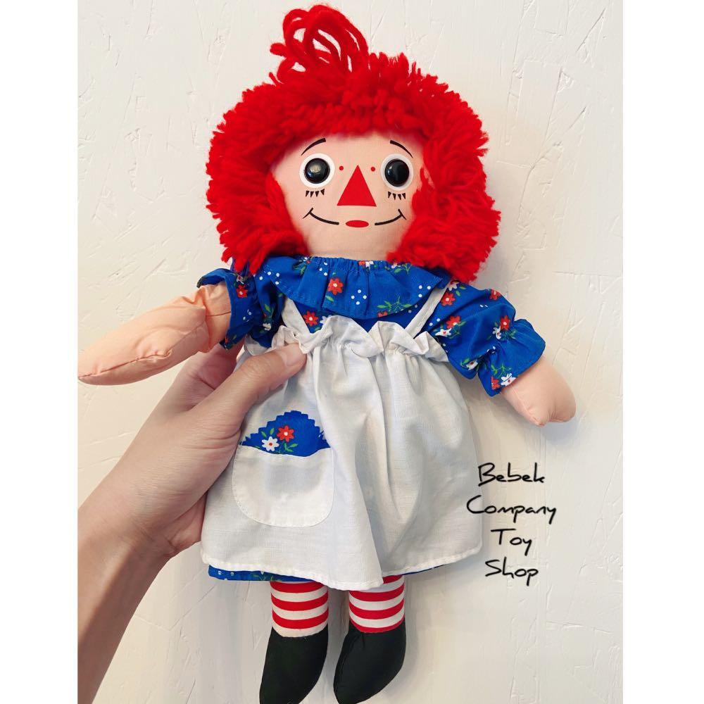 1987年 Playskool raggedy Ann & Andy doll 古董玩具 12吋 布偶 安娜貝爾 娃娃