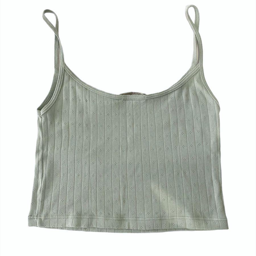 brandy melville skylar white tank top, Women's Fashion, Tops, Sleeveless on  Carousell