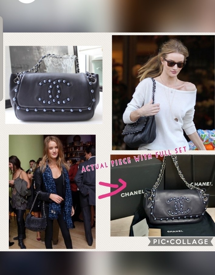 (Sold ) Chanel Accordion Flap Bag With Pearls Stud, Luxury, Bags