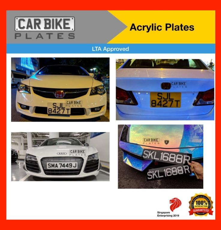 Acrylic Number Plates Maker All types available, Car Accessories, Car Plates on Carousell
