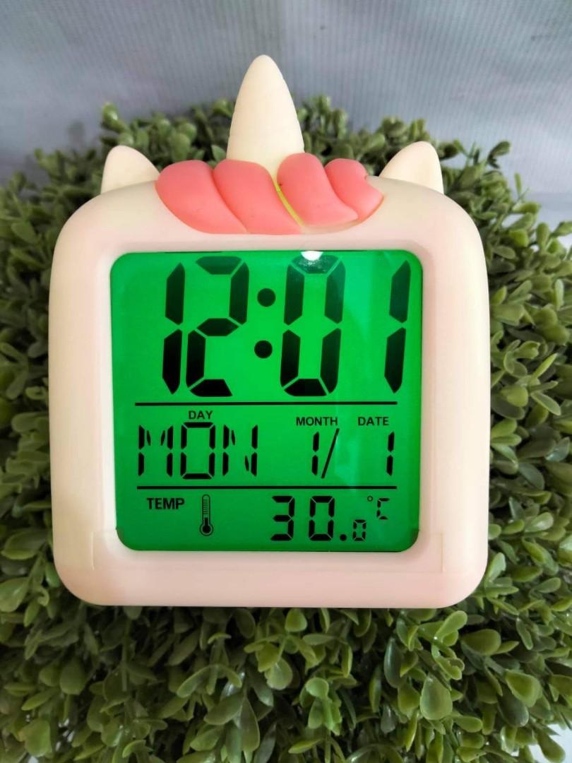 Anko Alarm Clock Digital Unicorn, Furniture & Home Living, Home Decor