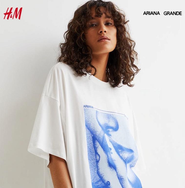 Ariana Grande - H&M Positions Oversized Printed T-Shirt, Men'S Fashion,  Tops & Sets, Formal Shirts On Carousell