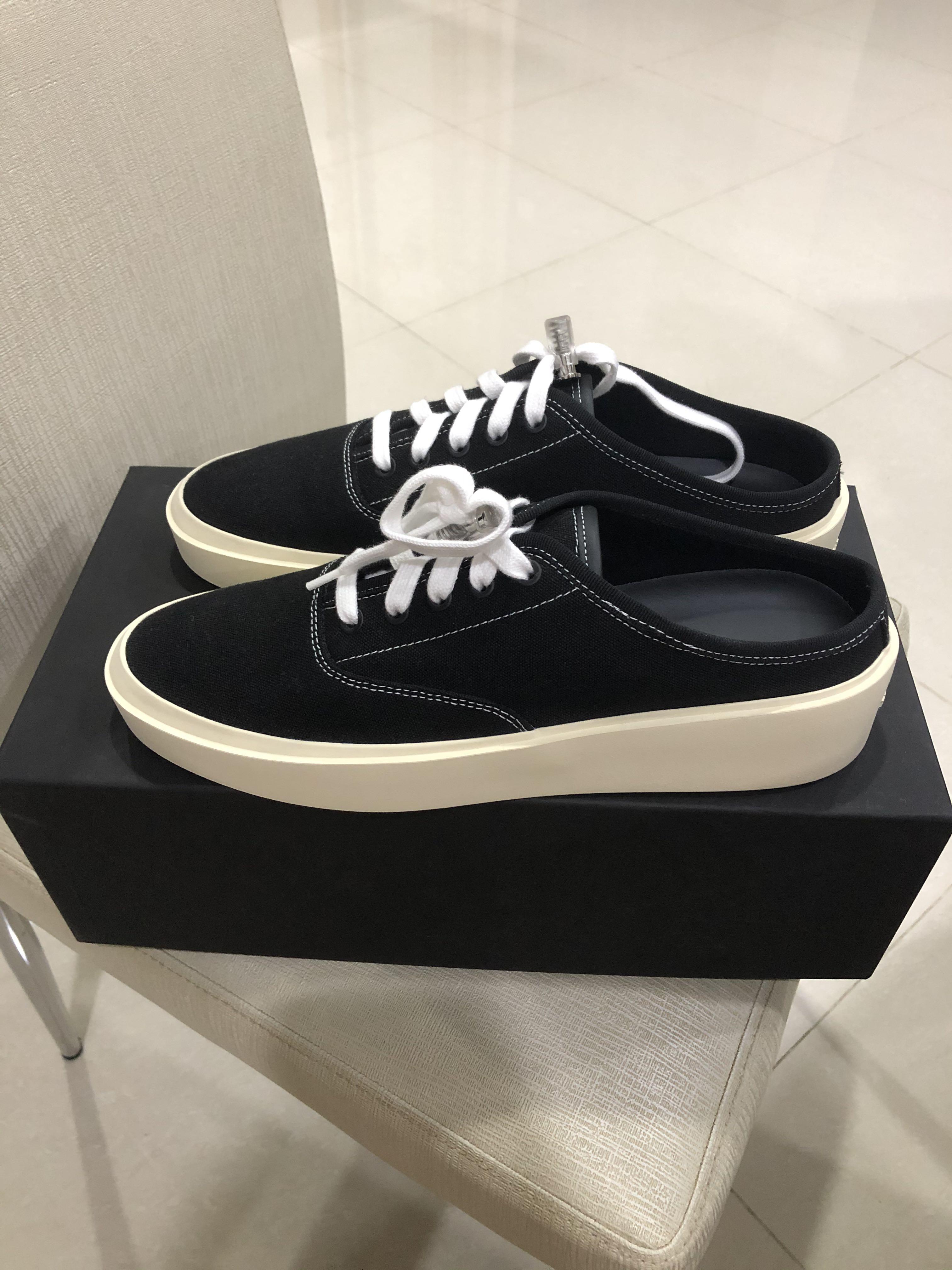 Fear of god black backless sneakers hotsell