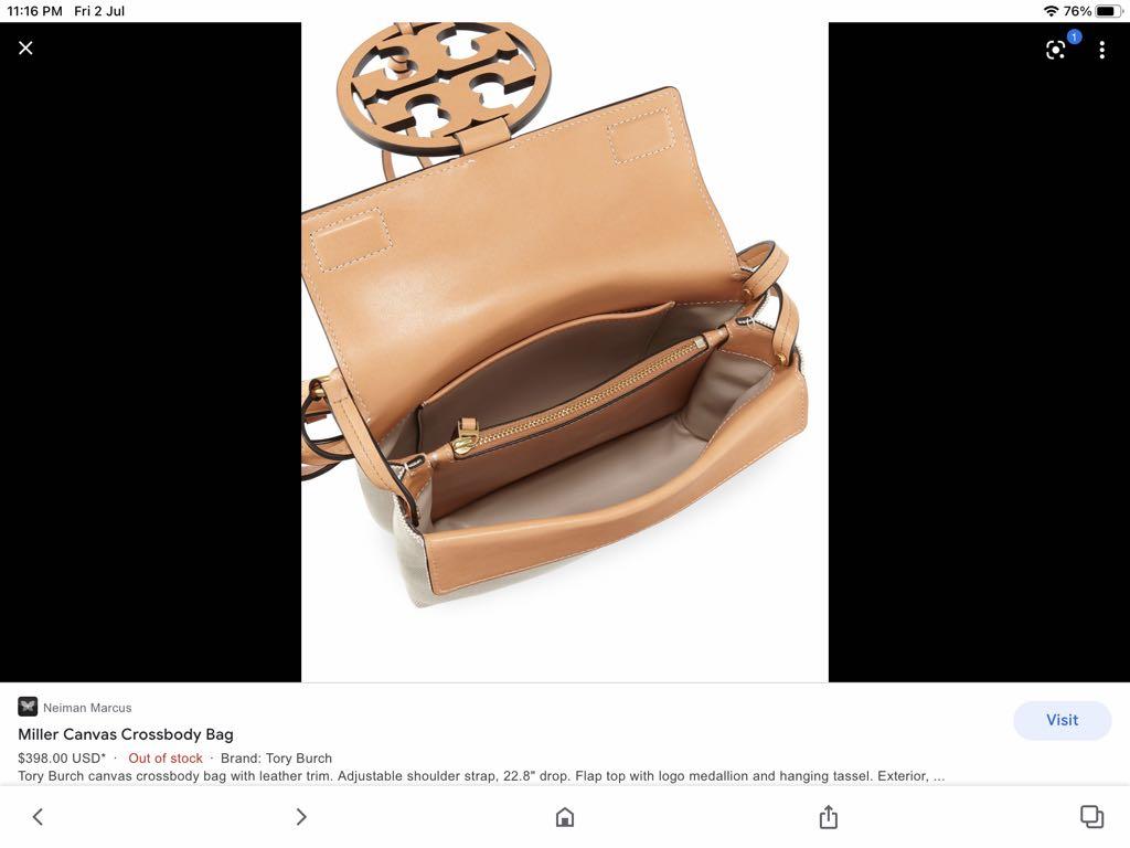 tory burch miller canvas crossbody