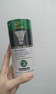 2pcs Badminton shuttlecocks tournament grade green label goose feather