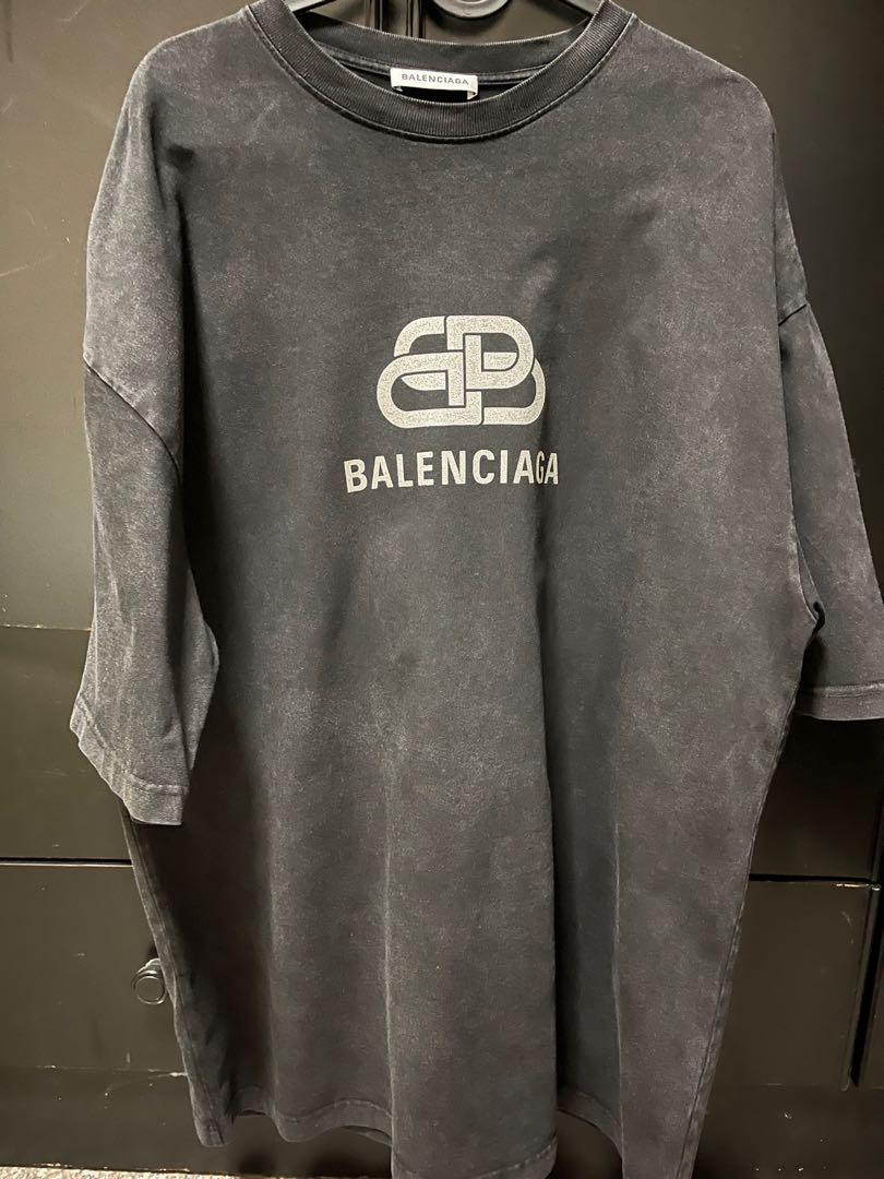 Balenciaga Grey Campaign Logo TShirt Balenciaga
