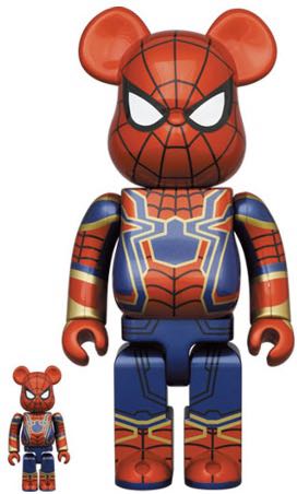 Be@rbrick iron spiderman 400% & 100% | www.jarussi.com.br