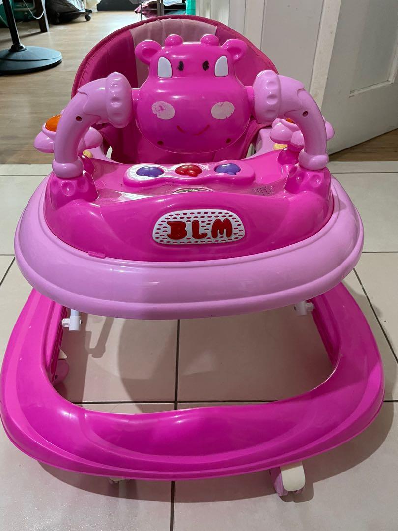 BLM Baby Walker with Music Pink Babies Kids Infant Playtime