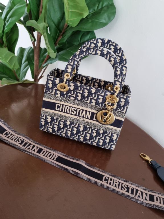 Blue Christian Dior Mini Book Tote Bag Luxury Bags Wallets on