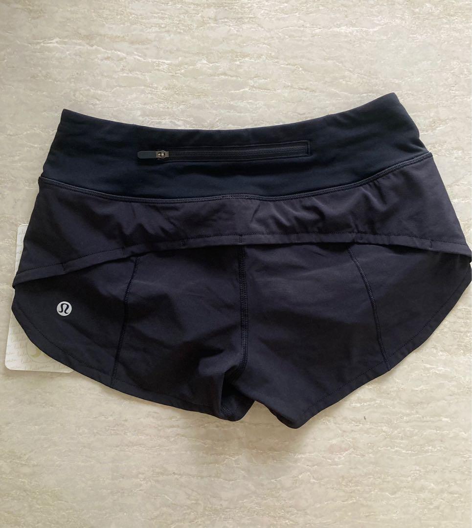 BNWT Lululemon Speed Up Short Black 2.5 Size 0 Women s Fashion