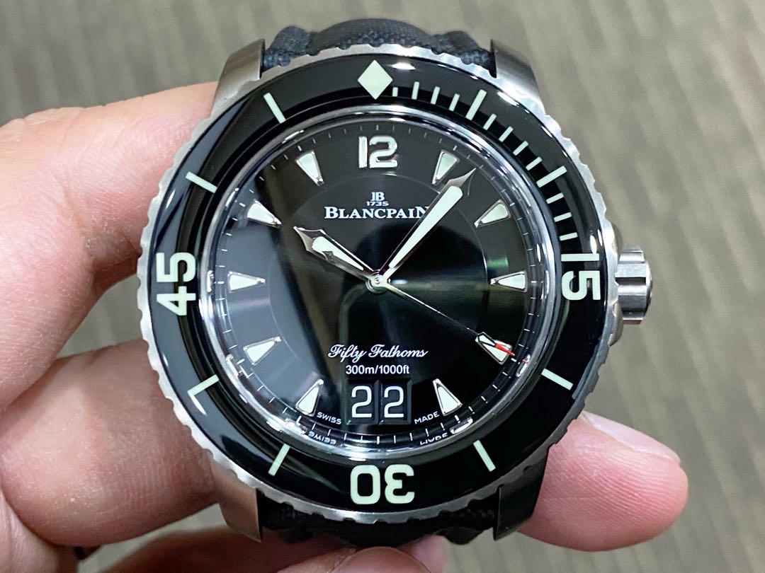 Blancpain fifty fathoms grande date titanium on sale