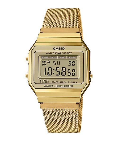Casio gold clearance mesh watch