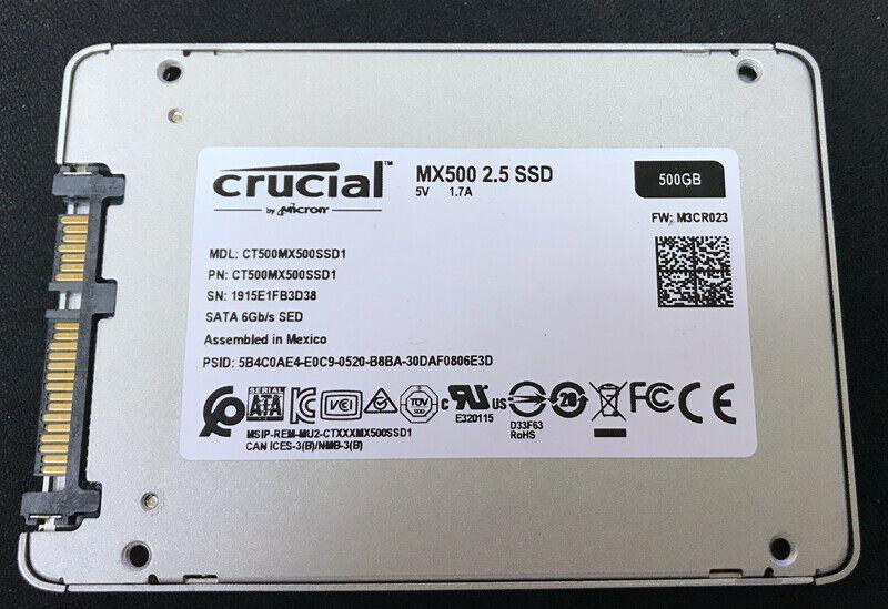 crucial MX500 2.5 SSD 500GB CT500MX500SSD1 SATA 6Gb/s SED 包郵 