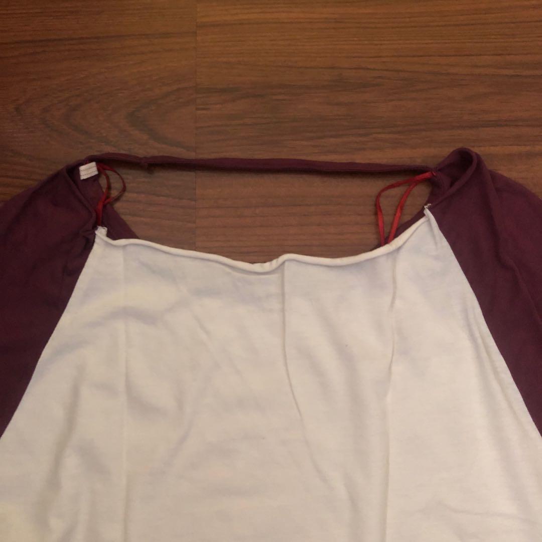 guess shirt (Category: Longsleeves) located in Manila. Submitted by basicbaguette (Listing ID 1104576876, Image 3). Description: brand new never worn thin fabric 3/4 sleeves ripped part at the back is part of the design authentic guess! size xs.