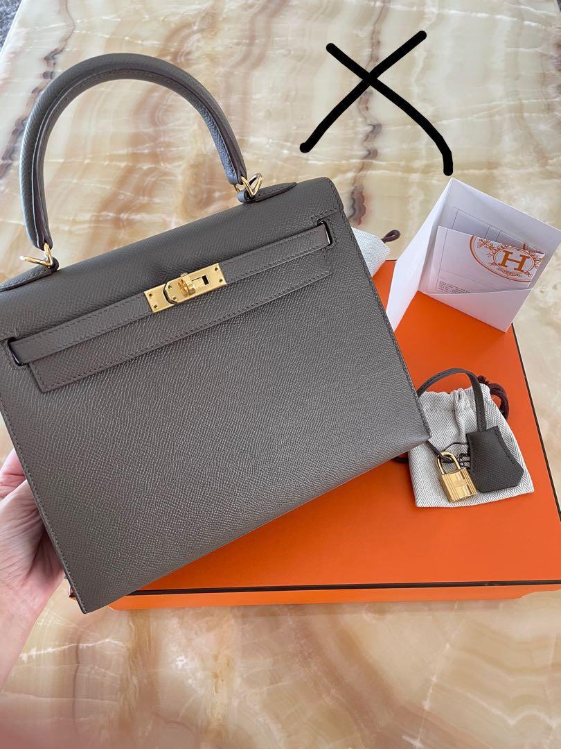 Hermes kelly gris etain on sale
