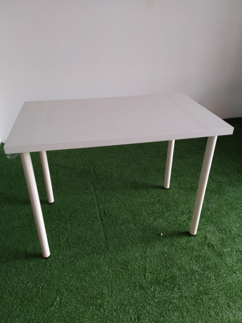 IKEA LINNMON x 1 + ADILS, Table leg x4 + Ikea bygel rail x1 white (There are total 3 main