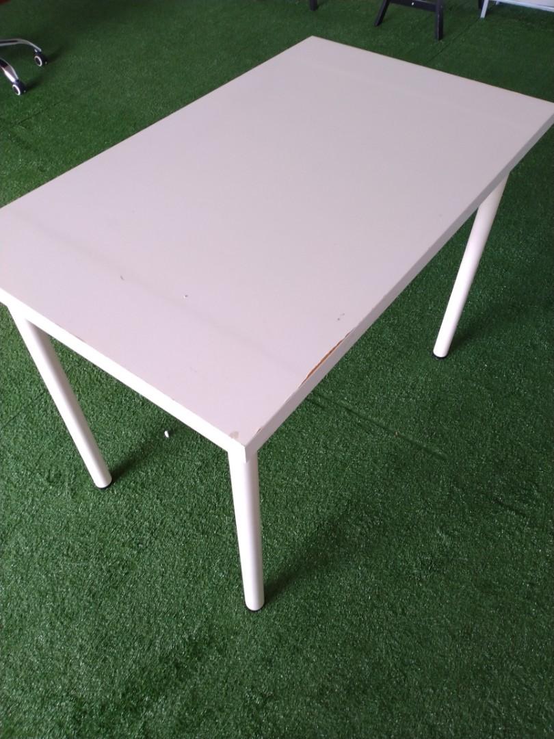 IKEA LINNMON x 1 + ADILS, Table leg x4 + Ikea bygel rail x1 white (There are total 3 main