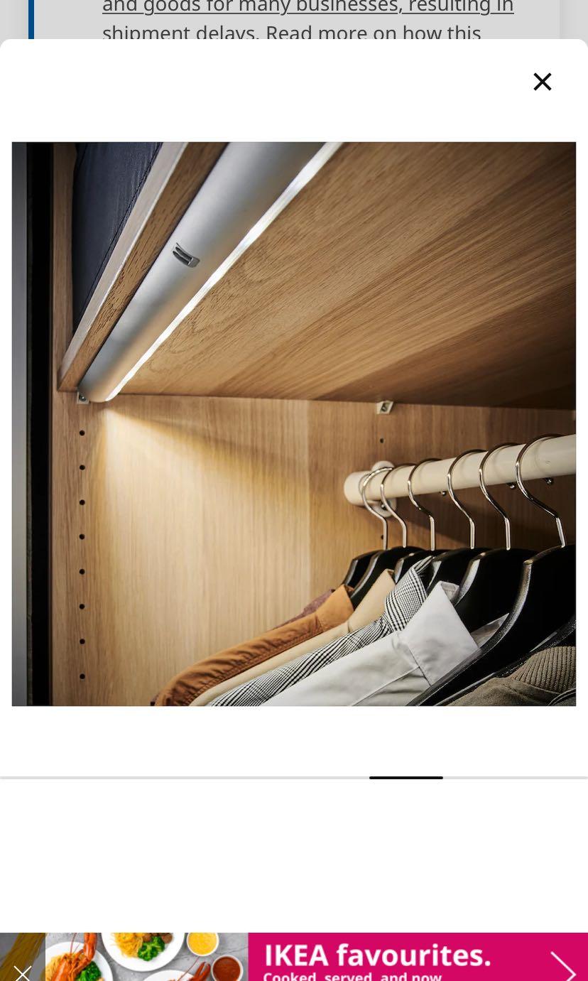 IKEA Wardrobe light, Furniture & Home Living, Lighting & Fans, Lighting