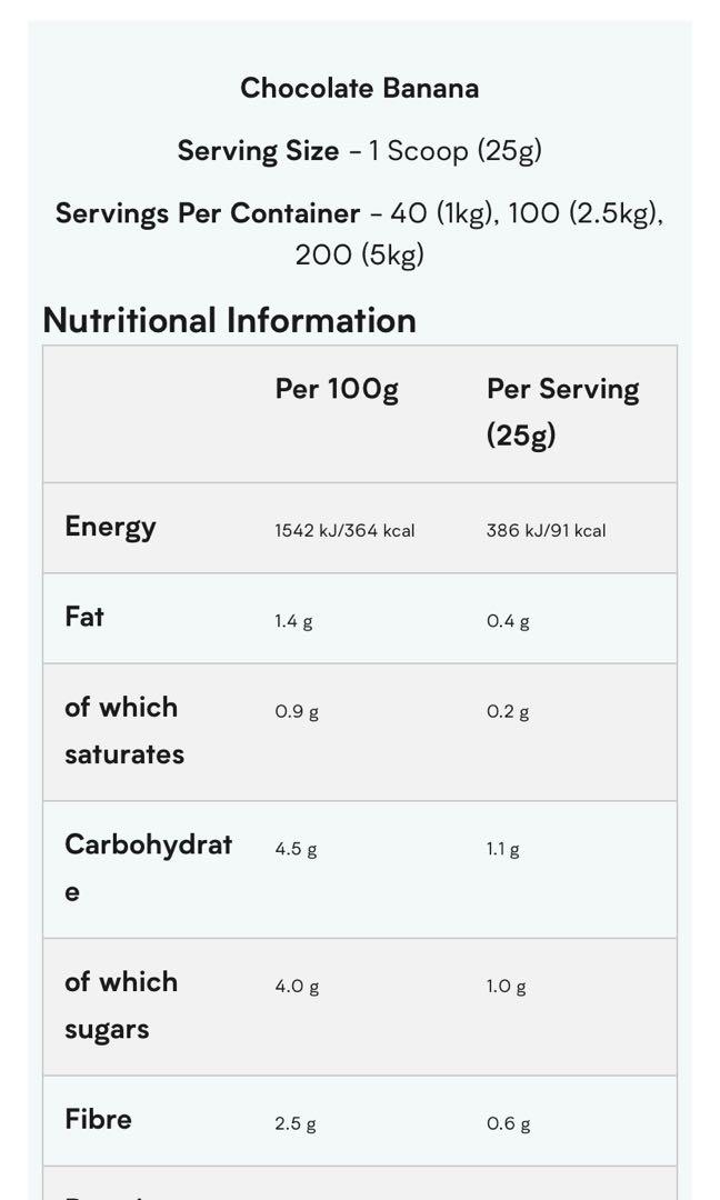 Impact Whey Isolate Protein Chocolate Banana, Health & Nutrition, Health Supplements, Sports
