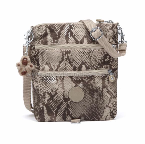 Kipling Rizzi Convertible Bag Beige Snake, Women's Fashion, Bags