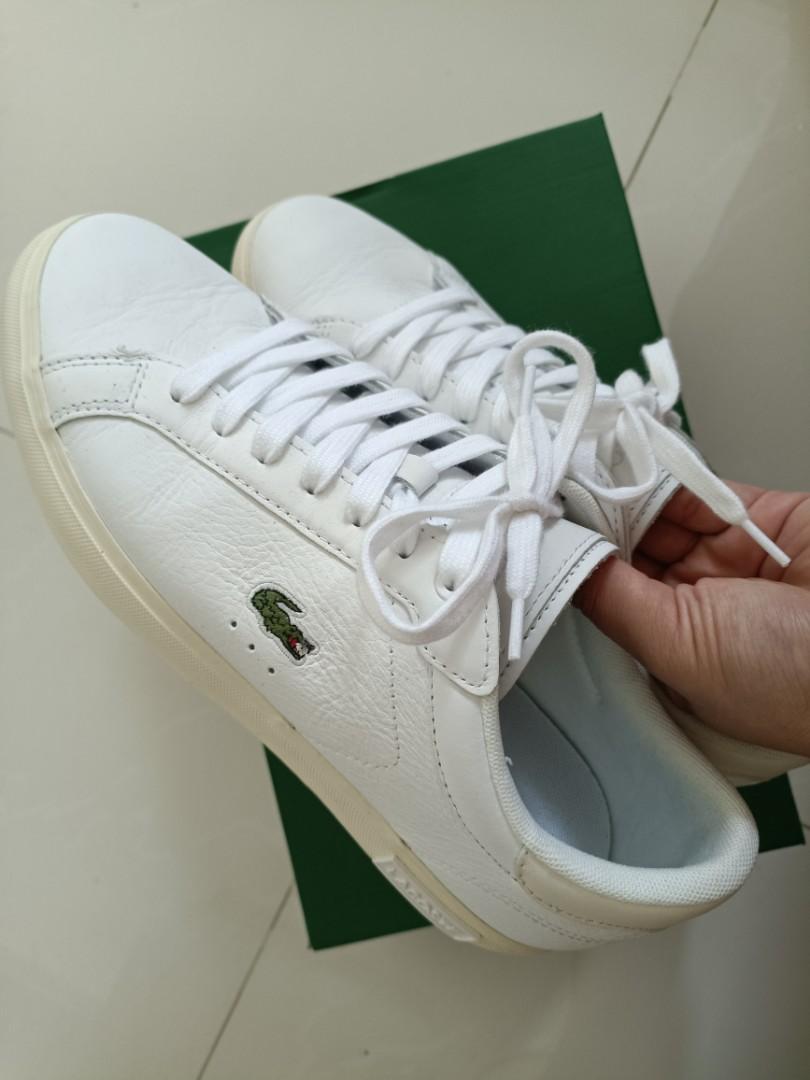women's lacoste powercourt leather trainers
