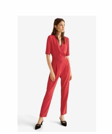 Mango wrap long jumpsuit discount