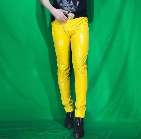 Pu shop stretch trousers