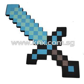 Minecraft Blue Diamond Foam Sword