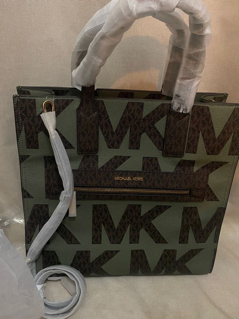 Michael Kors Kenly Large Graphic Logo Tote Bag In Black | ModeSens