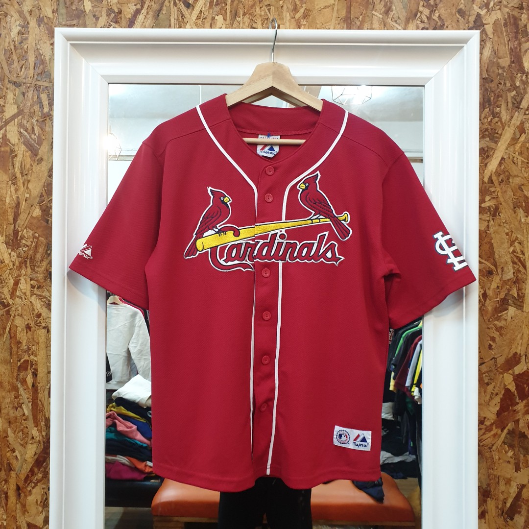 Vintage St. Louis Cardinals Majestic Jersey Size XL Red Mlb Baseball