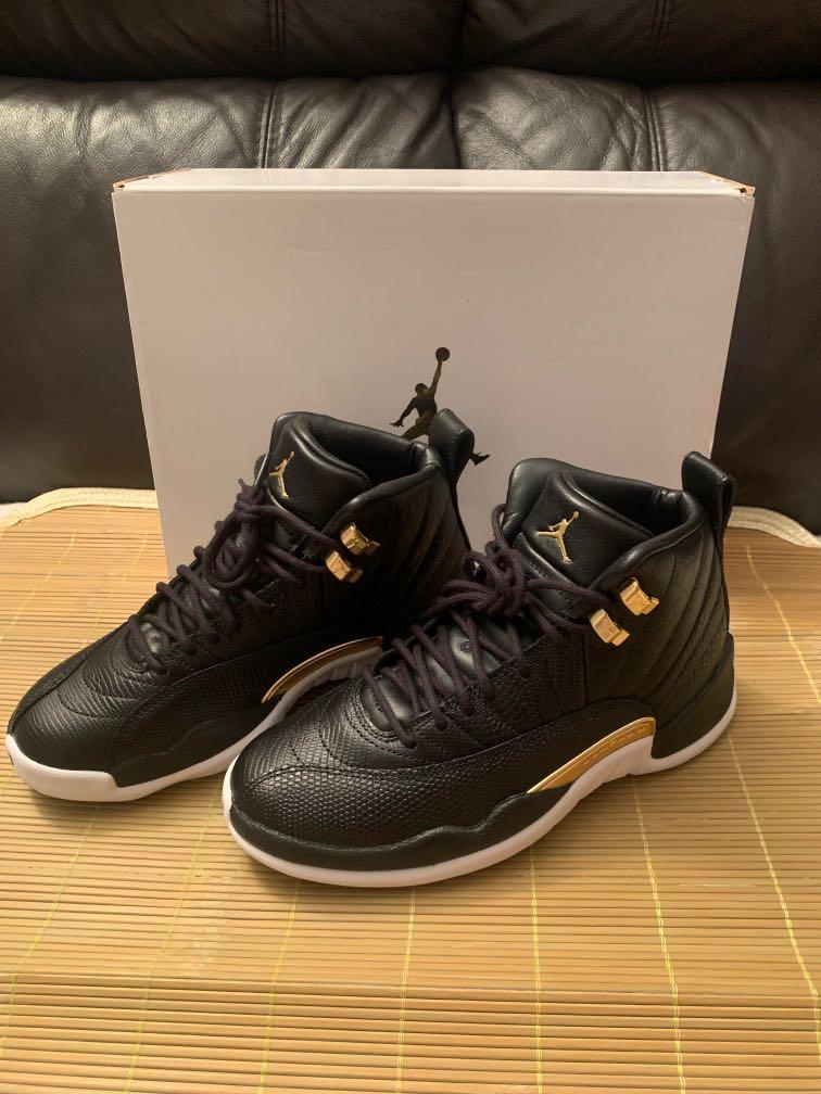 Nike Air Jordan 12 Retro WMNS Black Reptile Metallic Gold White