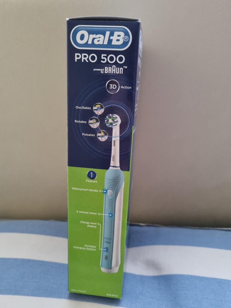 Oral B Pro500 Electric Rechargeable Toothbrush, Beauty & Personal Care