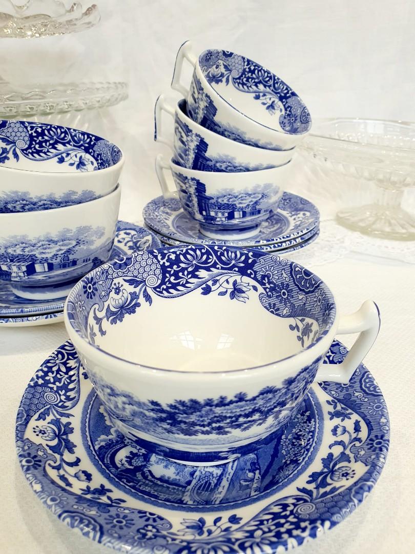 Blue Italian Cup and Saucer