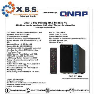 QNAP 2-Bay Desktop NAS TS-253B-4G QTS-Linux combo quad-core NAS with PCIe port for diversified storage applications