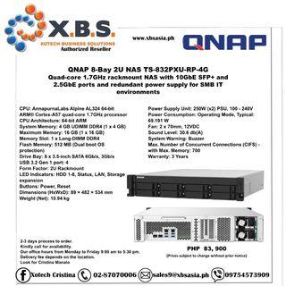 QNAP 8-Bay 2U NAS TS-832PXU-RP-4G