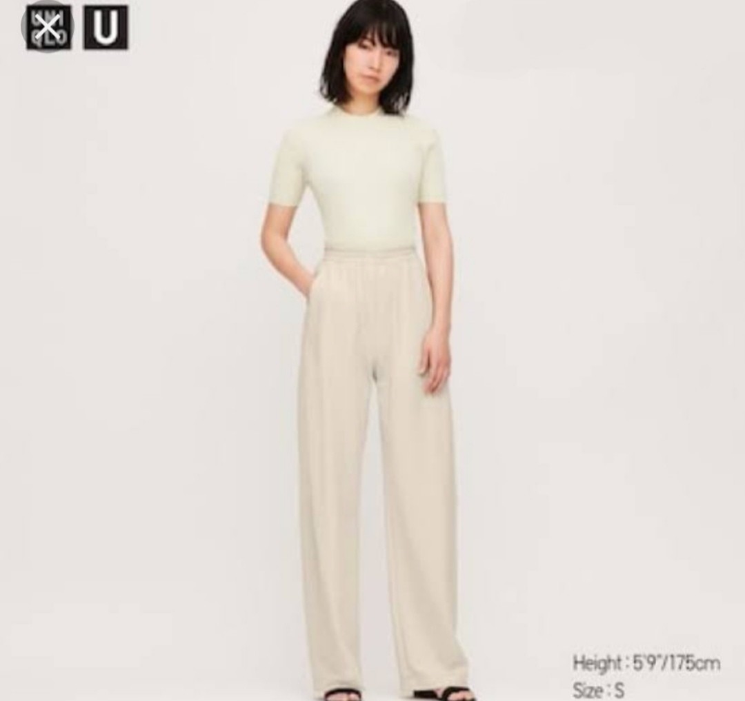 WOMENS COTTON RELAXED ANKLE PANTS  UNIQLO IN