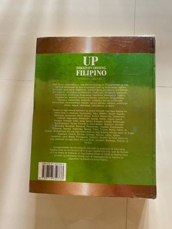 Up Diksiyonaryong Filipino Binagong Edisyon Hardbound Hobbies And Toys Books And Magazines 