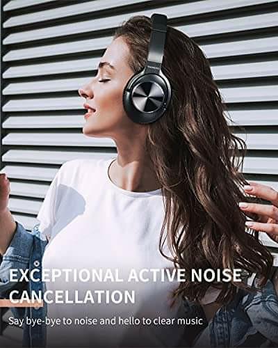 VANKYO C750 Headphones Active Noise Cancelling Over Ear with Microphone Wireless Headset Hi Fi Stereo Deep Bass with 30H Playtime Protein Earpads for Travel Work TV PC Cellphones Audio Headphones Head...