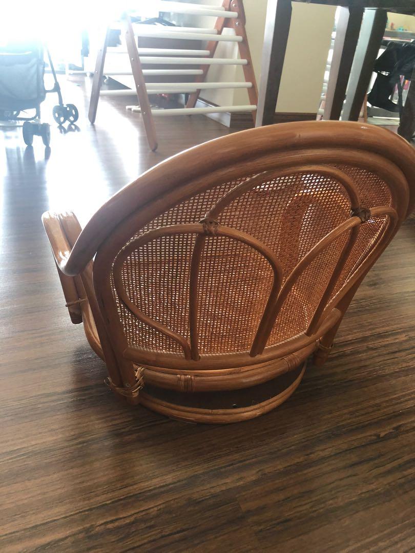 Wooden floor chair, Furniture & Home Living, Furniture, Chairs on Carousell