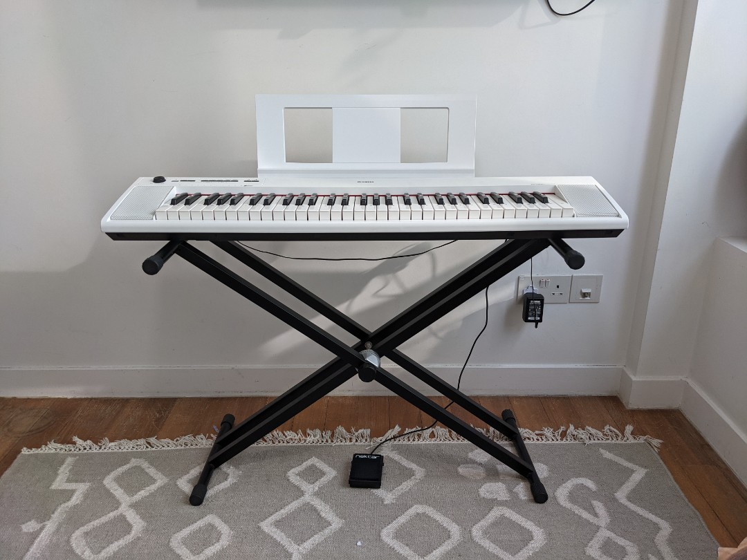 Yamaha Piaggero NP12 61Key Keyboard + Stand & Sustain Pedal, Hobbies