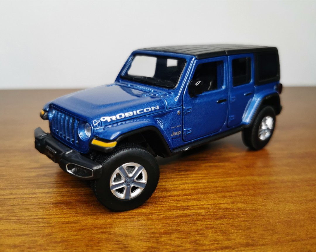 1/32 JL Jeep Wrangler Rubicon Diecast Scale Model Toy Car Color Blue,  Hobbies & Toys, Toys & Games on Carousell