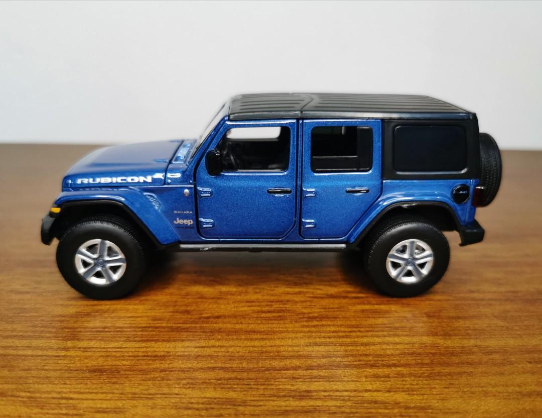 1/32 JL Jeep Wrangler Rubicon Diecast Scale Model Toy Car Color Blue,  Hobbies & Toys, Toys & Games on Carousell