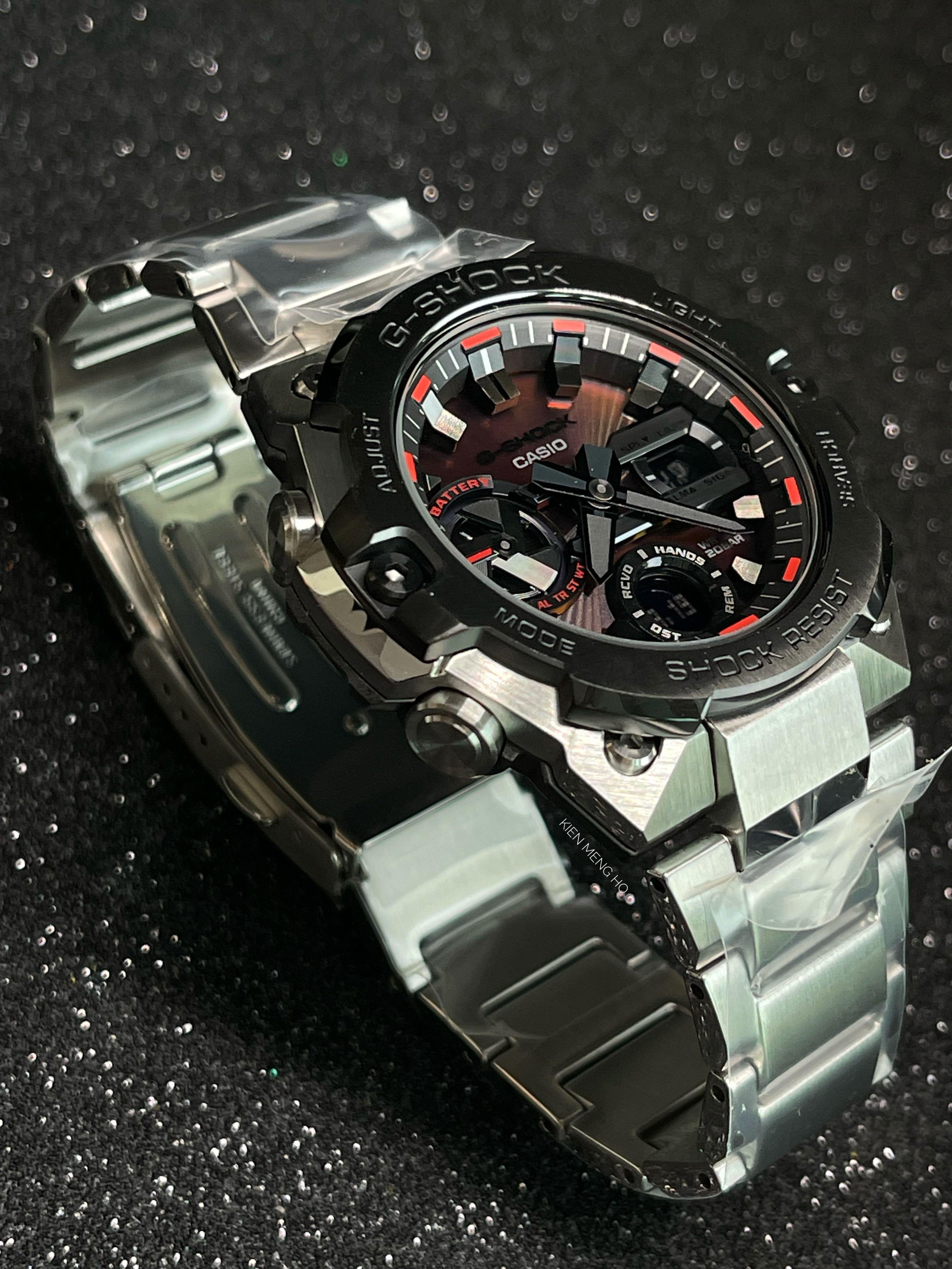 G shock tough solar stainless steel top